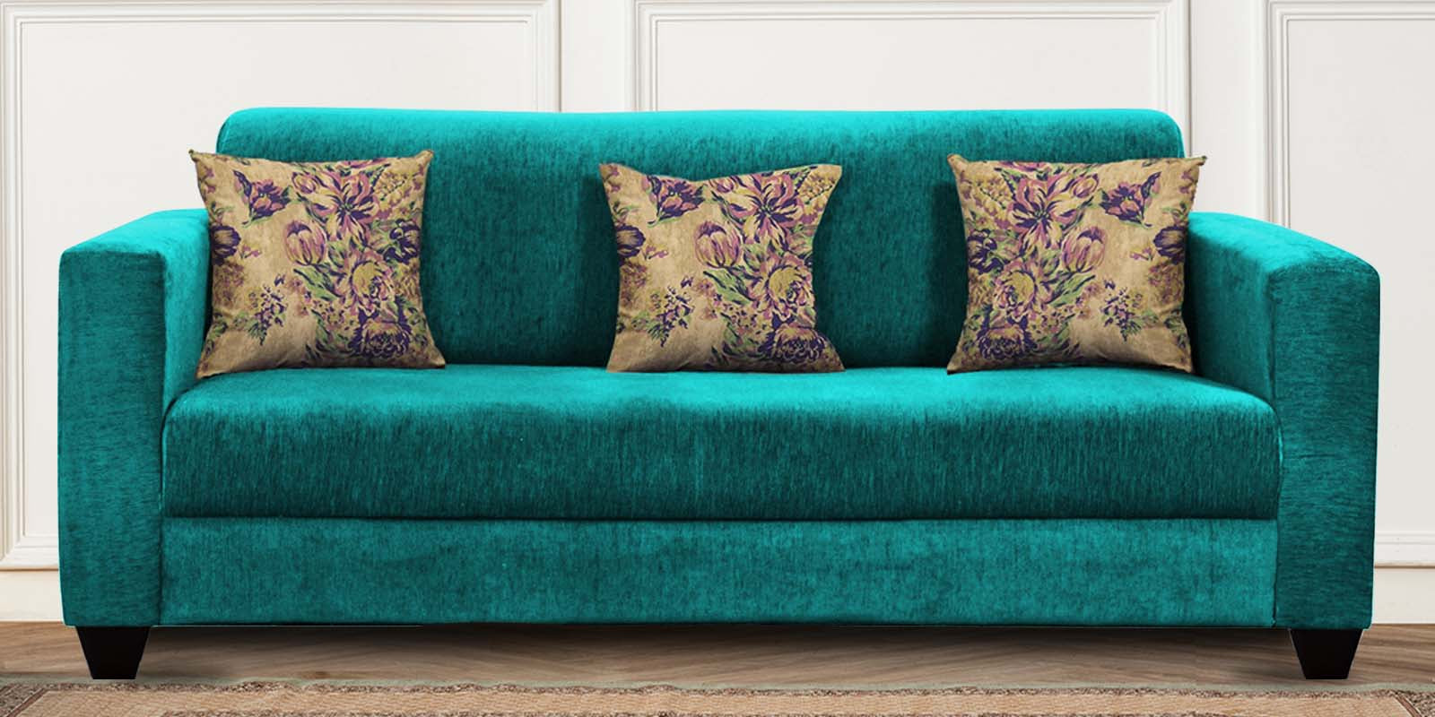 Lipu Fabric 3 Seater Sofa in Sea Green Colour