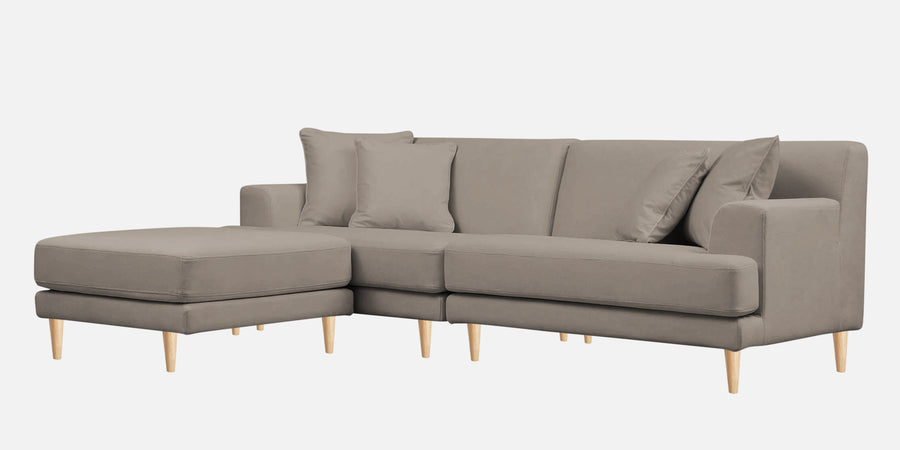 Woody Fabric Rhs Sectional Sofa 3 Lounger In Oat Beige Colour - Febonic Living