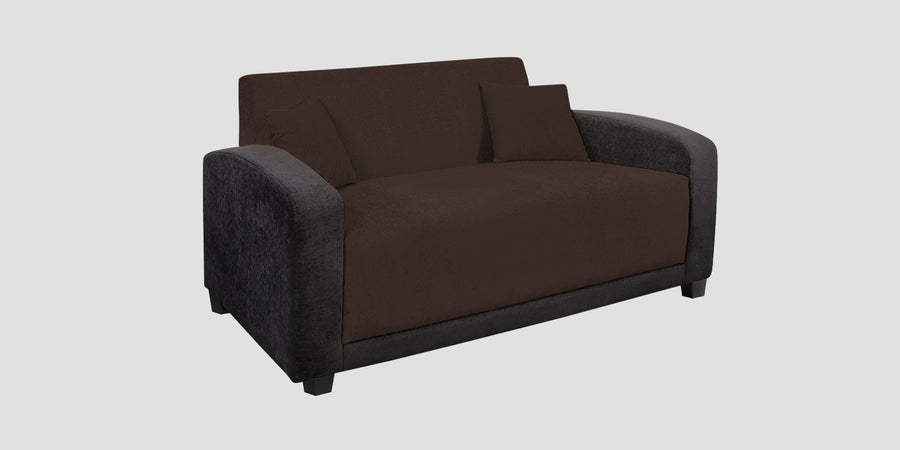 Alex Fabric 2 Seater Sofa In Coffee Brown Colour - Febonic Living