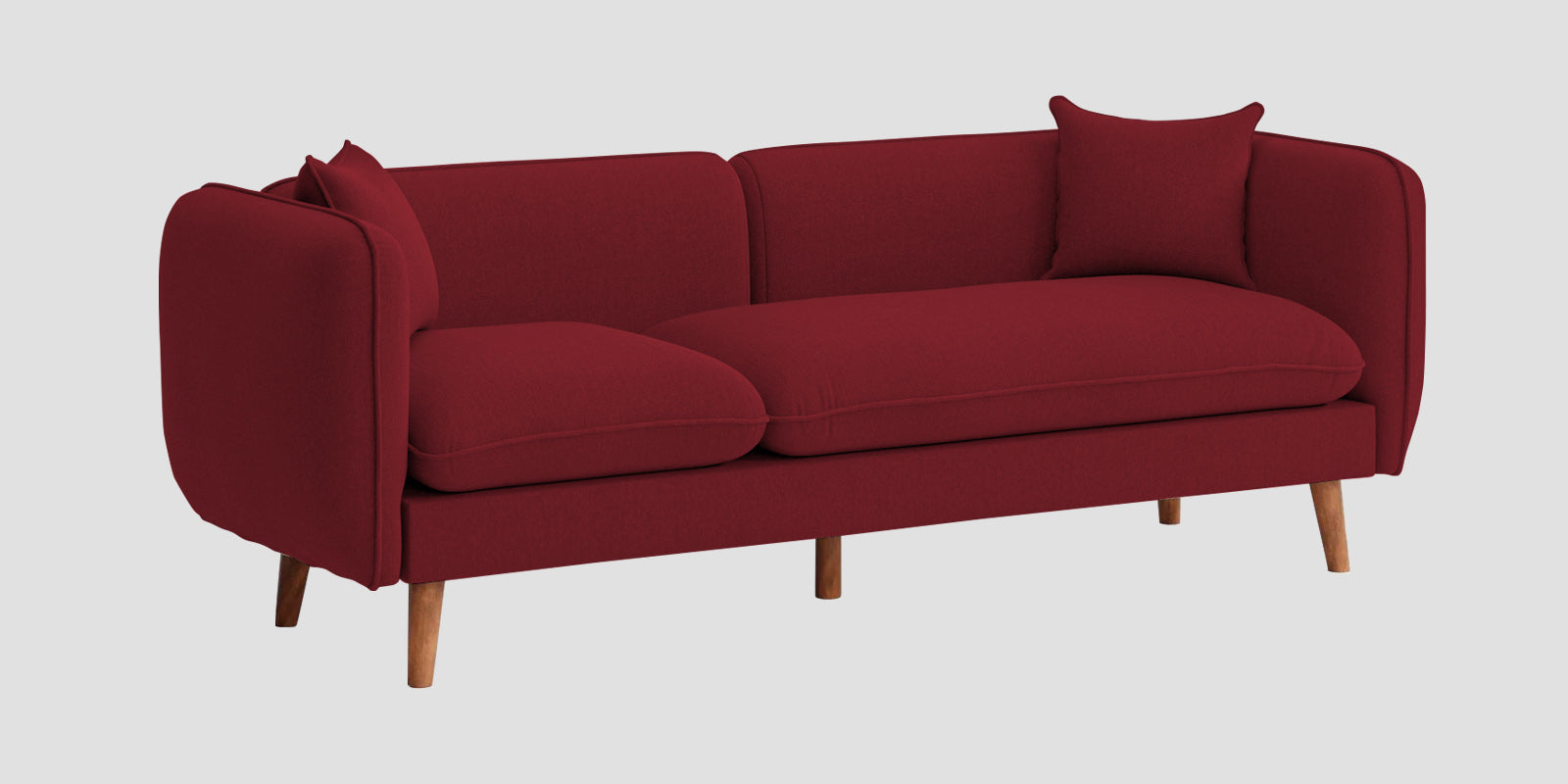 Reva Fabric 3 Seater Sofa In Chilli Red Colour - Febonic Living