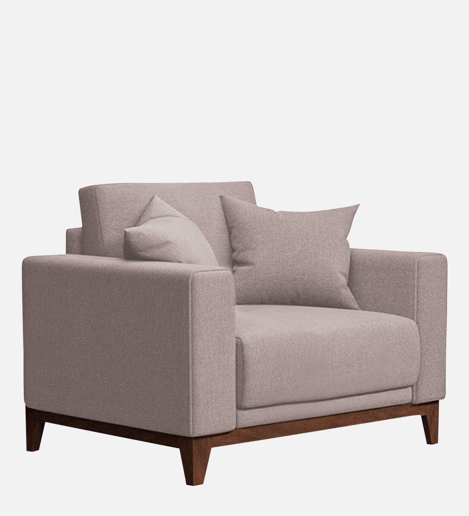 Luca Fabric 1 Seater Sofa in Almond Beige Colour