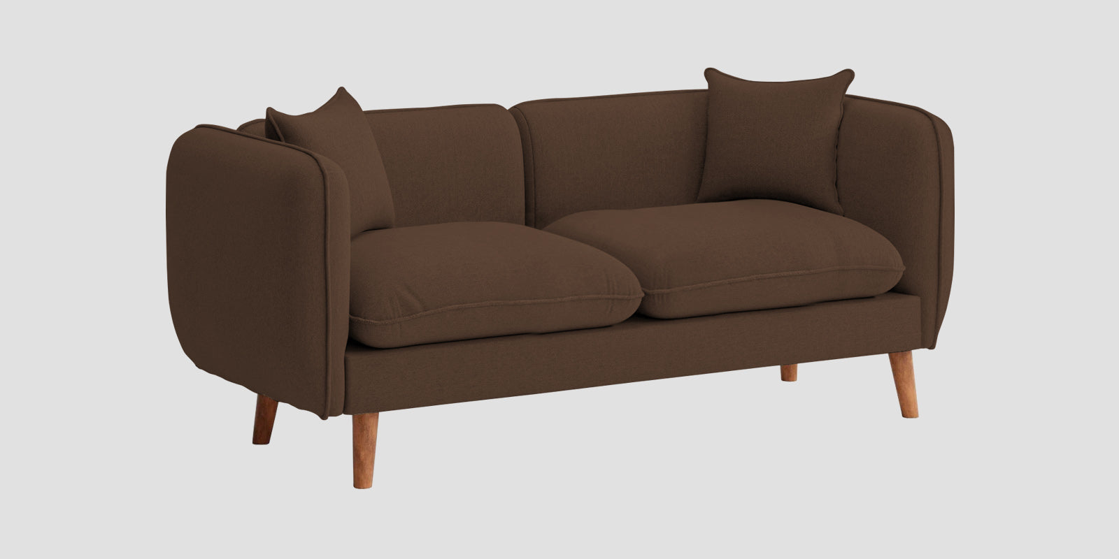 Reva Fabric 2 Seater Sofa In Ash Brown Colour - Febonic Living
