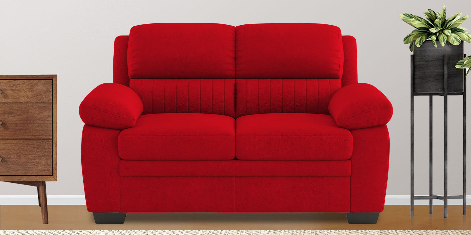 Miranda Velvet 2 Seater Sofa in Berry Maroon Colour