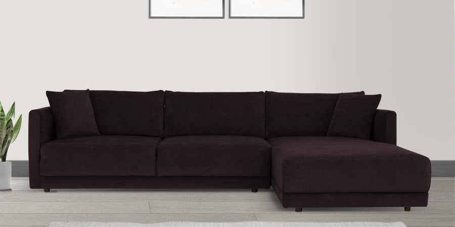 Northern Fabric Lhs Sectional Sofa 3 Lounger In Cara Brown Colour - Febonic Living