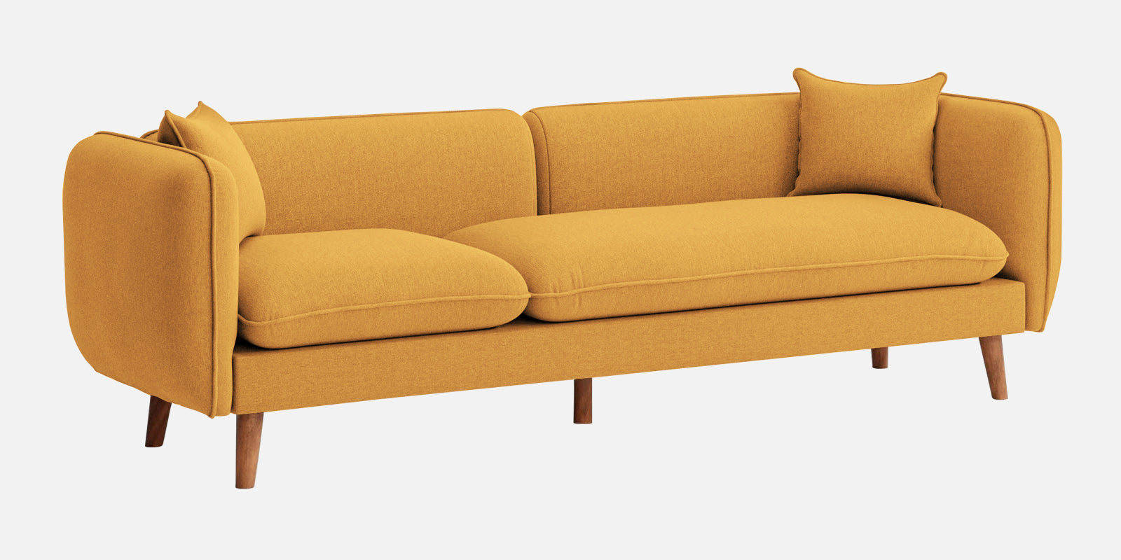 Reva Fabric 3 Seater Sofa In Blush Yellow Colour