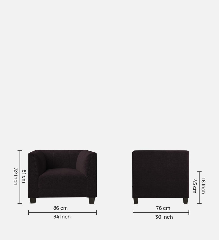 Chastin Fabric 1 Seater Sofa In Cara Brown Colour - Febonic Living