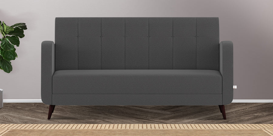 Wiki Velvet 3 Seater Sofa In Davy Grey Colour - Febonic Living