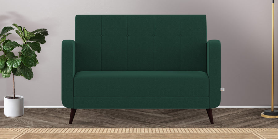 Wiki Velvet 2 Seater Sofa In Forest Green Colour - Febonic Living