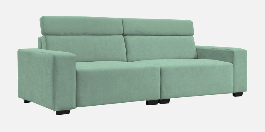 Hiro Fabric 3 Seater Sofa In Mist Blue Colour - Febonic Living