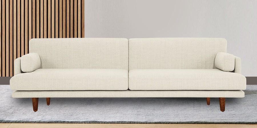 Ricky Fabric 3 Seater Sofa In Ivory Cream Colour - Febonic Living