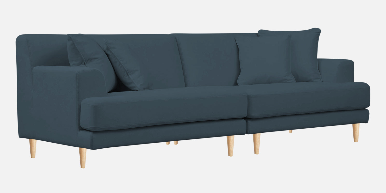 Woody Fabric 4 Seater Sofa in Cobalt Blue Colour