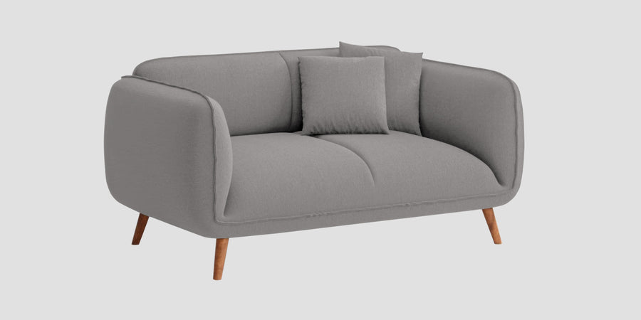 Zia Fabric 2 Seater Sofa In Silver Grey Colour - Febonic Living