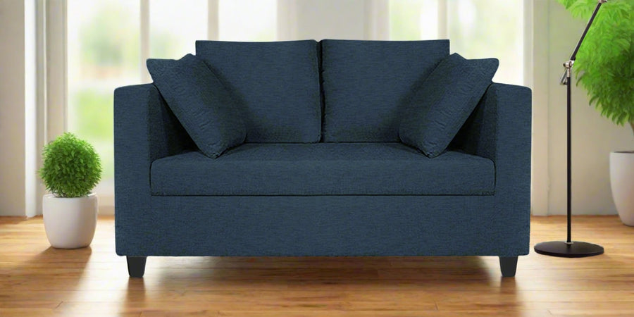 Nuska Fabric 2 Seater Sofa In Light Blue Colour - Febonic Living
