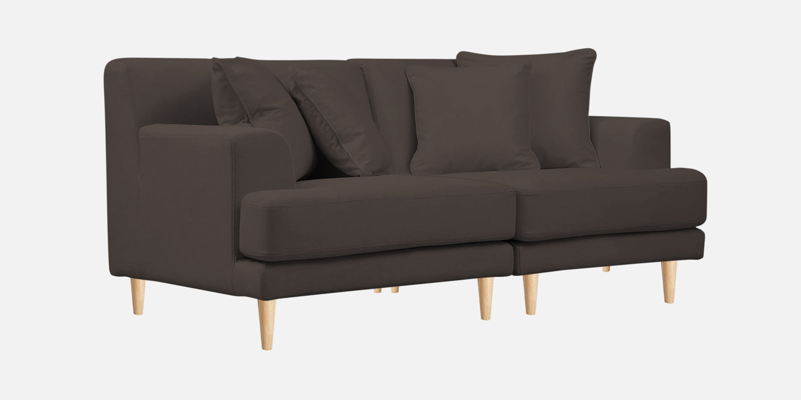 Woody Fabric 3 Seater Sofa in Lito Brown Colour