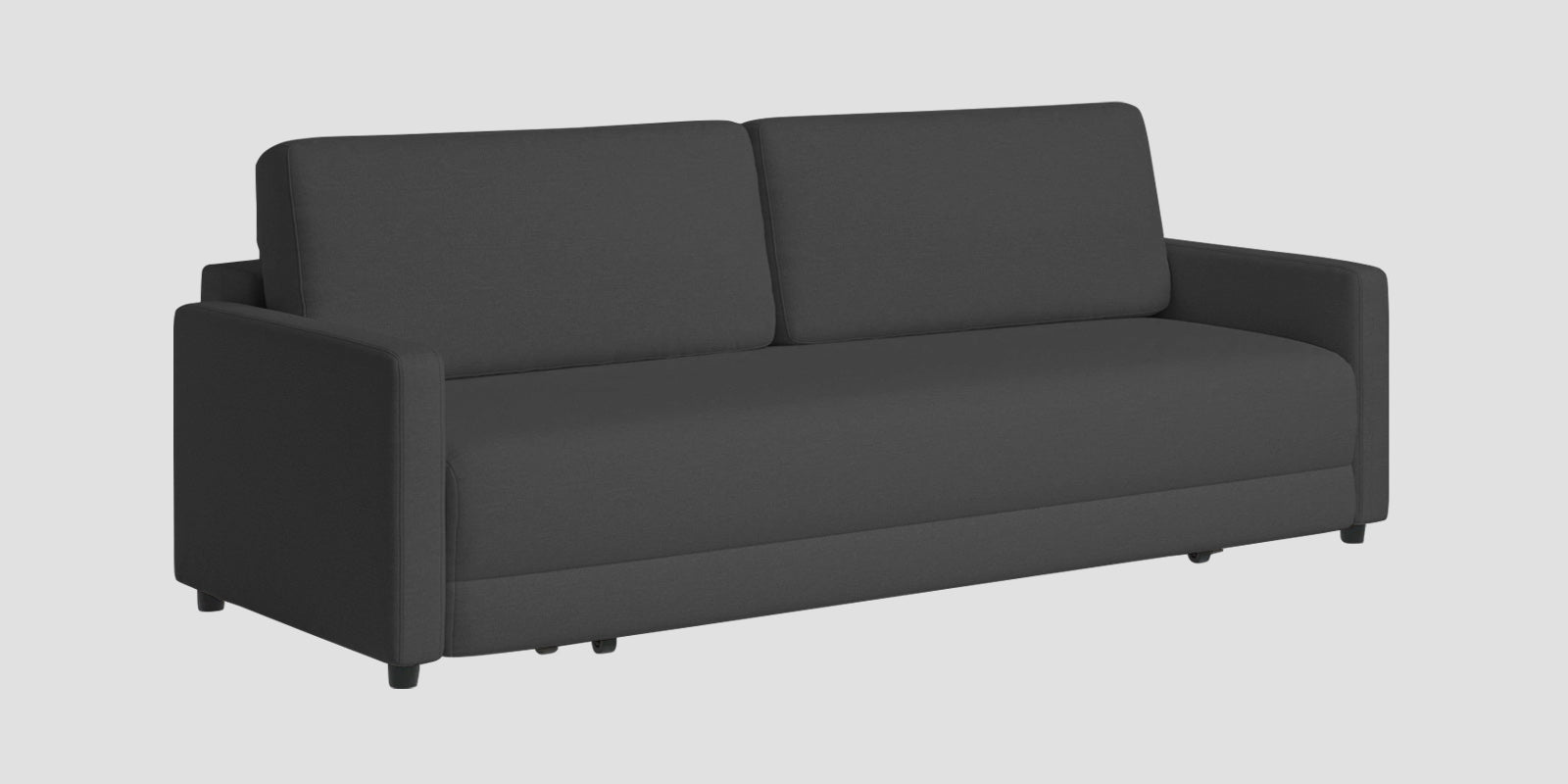 Leora Fabric 3 Seater Convertible Sofa Cum Bed In Stone Grey Colour - Febonic Living