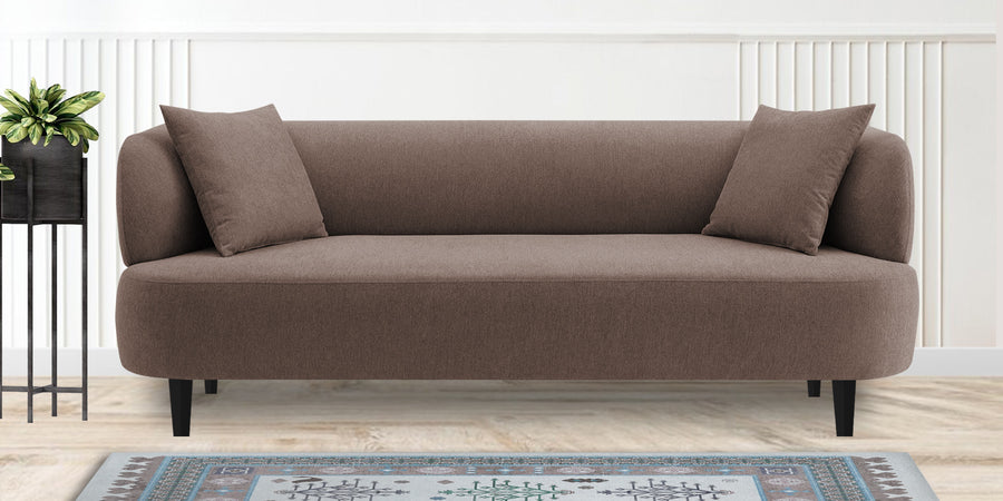 Carson Fabric 3 Seater Sofa In Ginger Brown Colour - Febonic Living