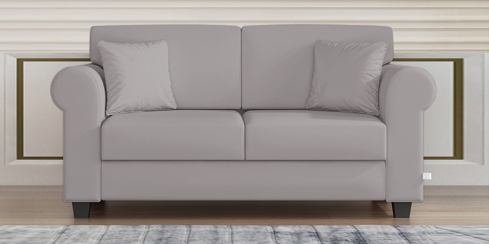 Numonk Velvet 2 Seater Sofa in light grey Colour