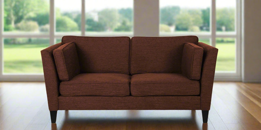 Nigar Fabric 2 Seater Sofa In Coffee Brown Colour - Febonic Living