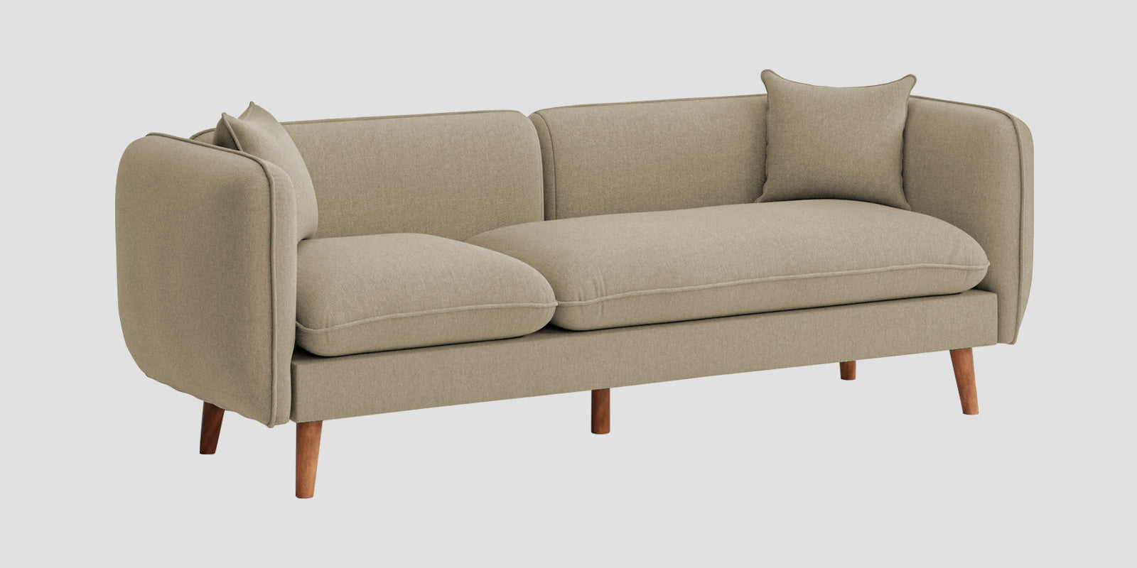 Reva Fabric 3 Seater Sofa In Honey Beige Colour - Febonic Living