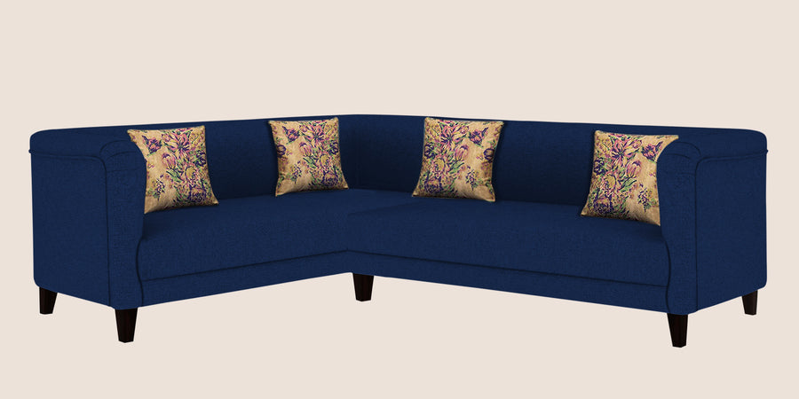 Niki Fabric Corner Sofa In Royal Blue Colour - Febonic Living