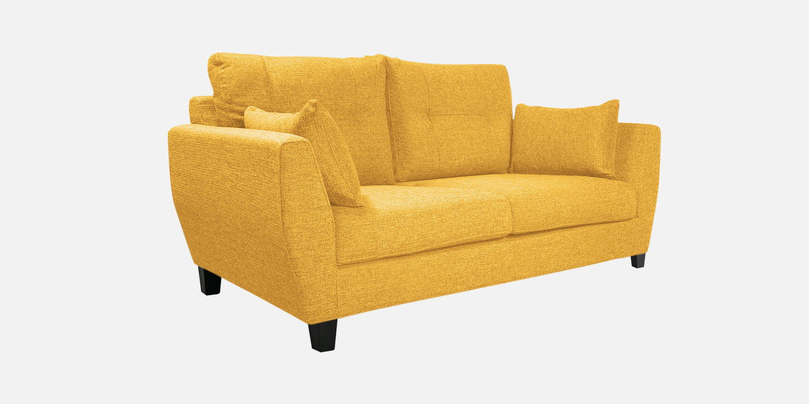 Mario Fabric 2 Seater Sofa in Bold Yellow Colour