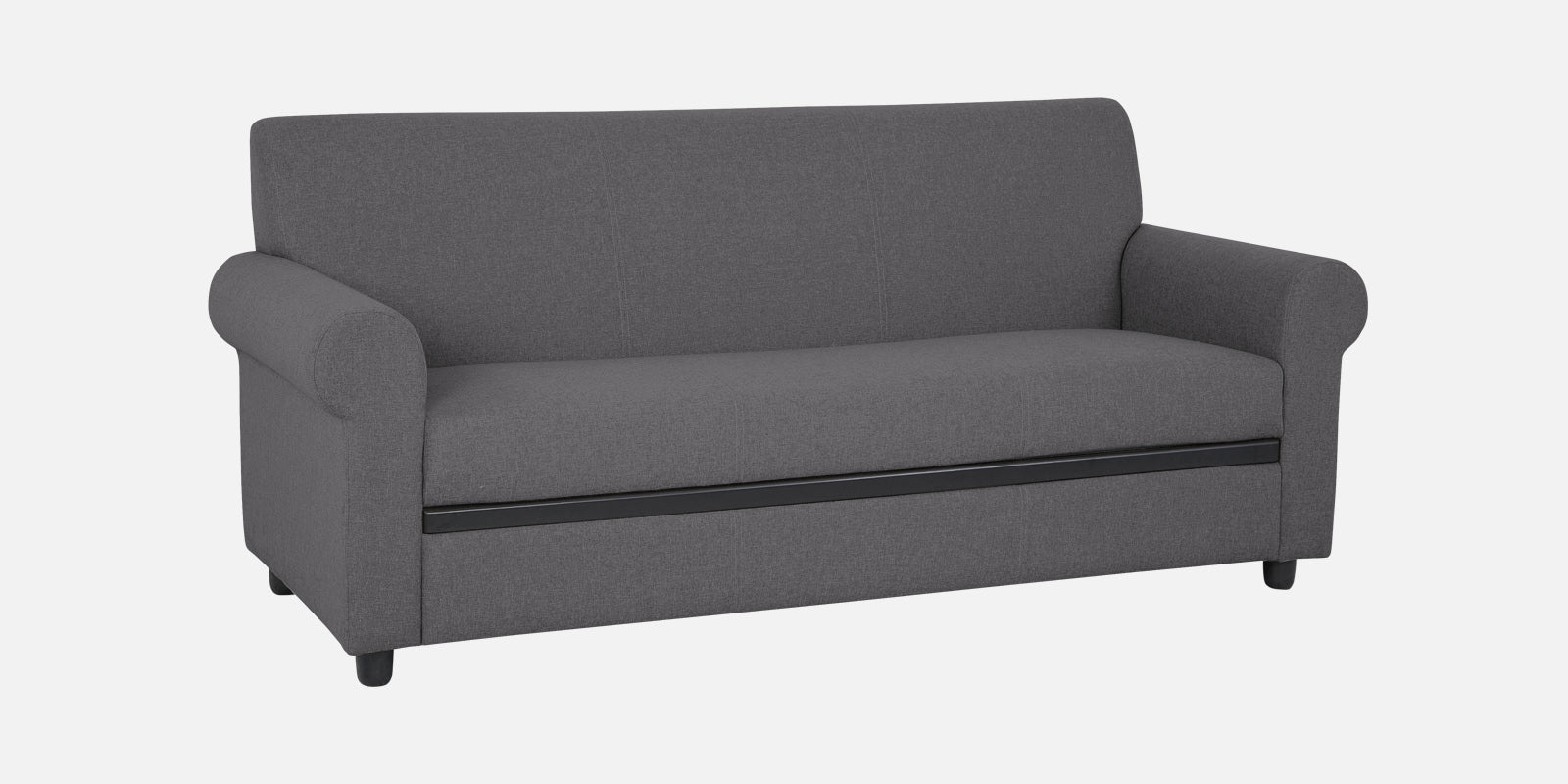 Ribby Fabric 3 Seater Sofa in Sudo Grey Colour