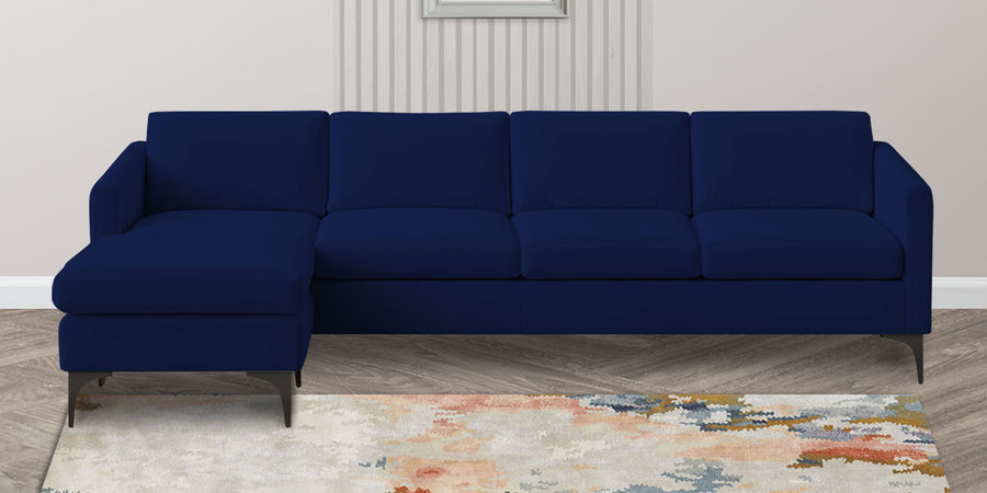 Haru Fabric Rhs Sectional Sofa 3 Lounger In Imperial Blue Colour - Febonic Living