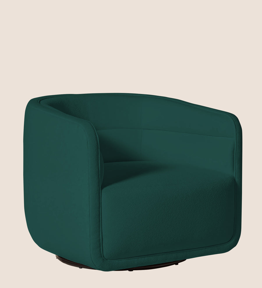 Ria Fabric Swivel Chair In Sage Green Colour - Febonic Living