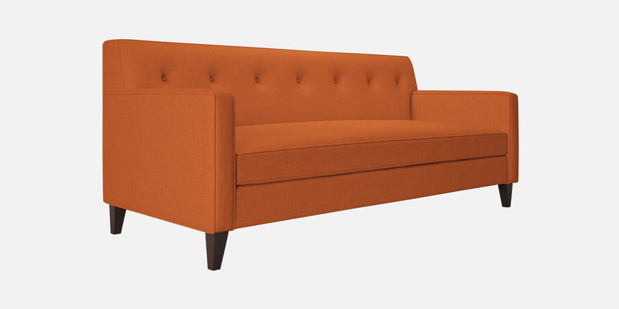 Miller Fabric 3 Seater Sofa In Vivid Orange Colour - Febonic Living