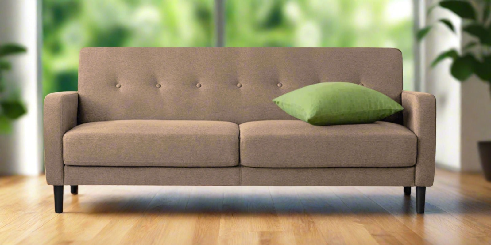 Marq Fabric 3 Seater Sofa in Cookie Beige Colour