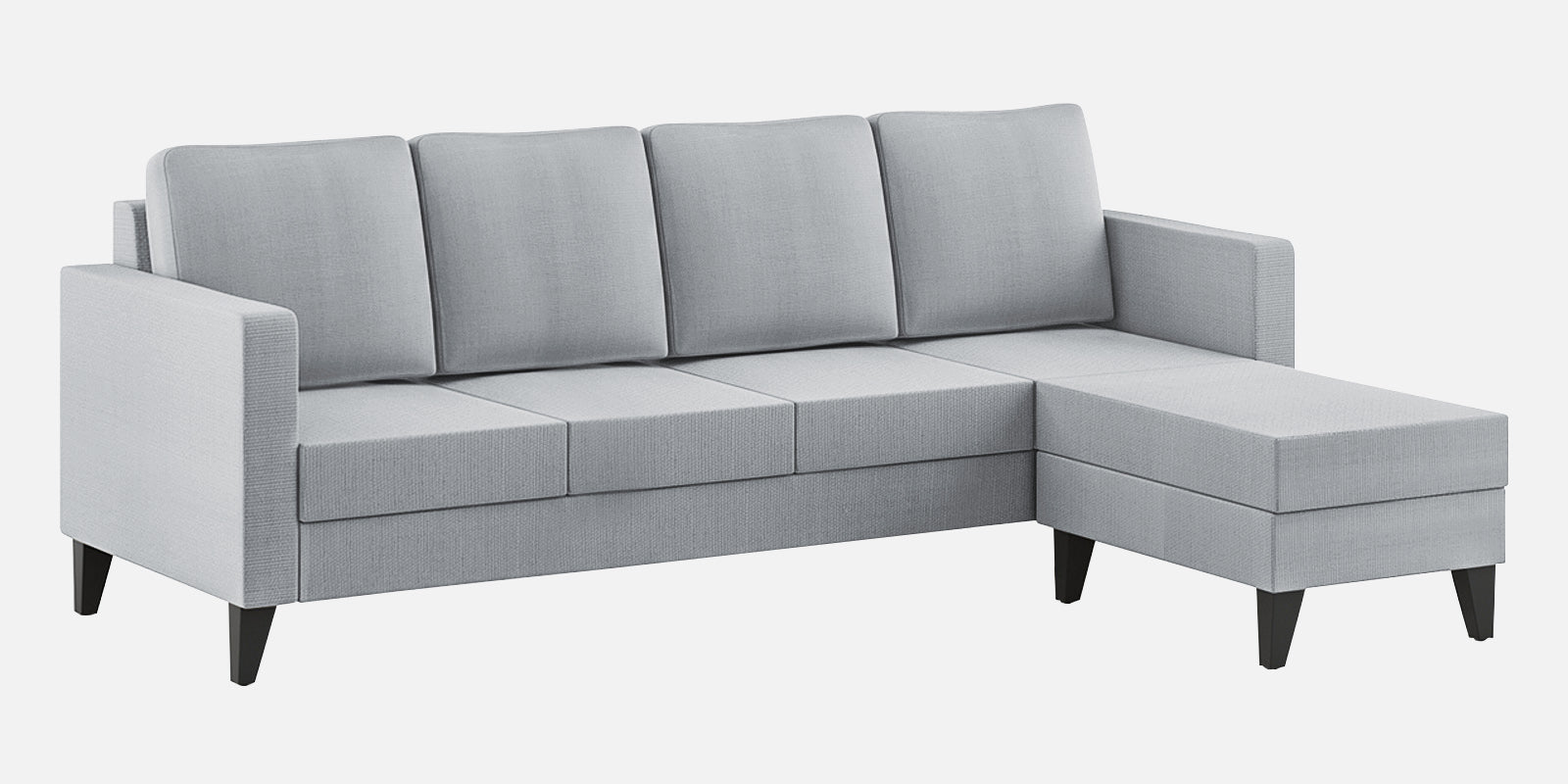 Nori Fabric LHS Sectional Sofa (3 + Lounger) In Coin Grey Colour