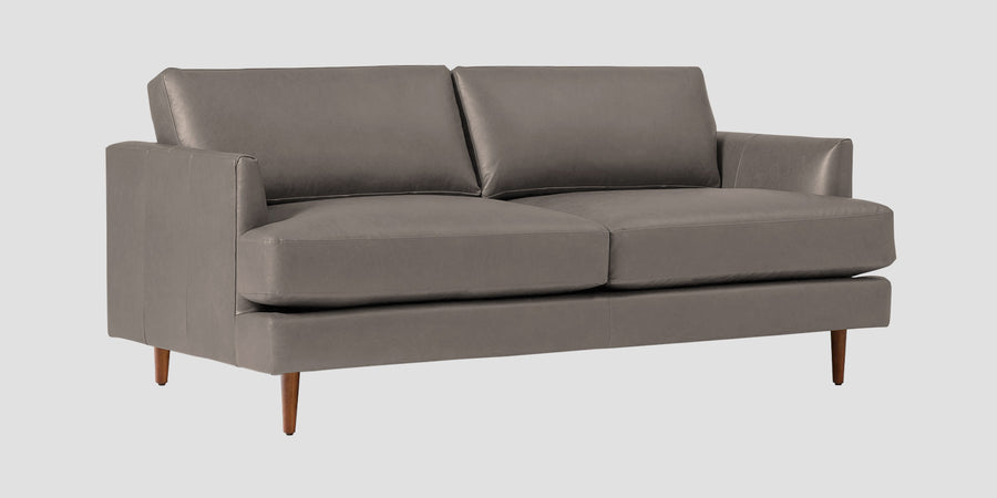 Sterio Leatherette 2 Seater Sofa In Steel Grey Colour - Febonic Living