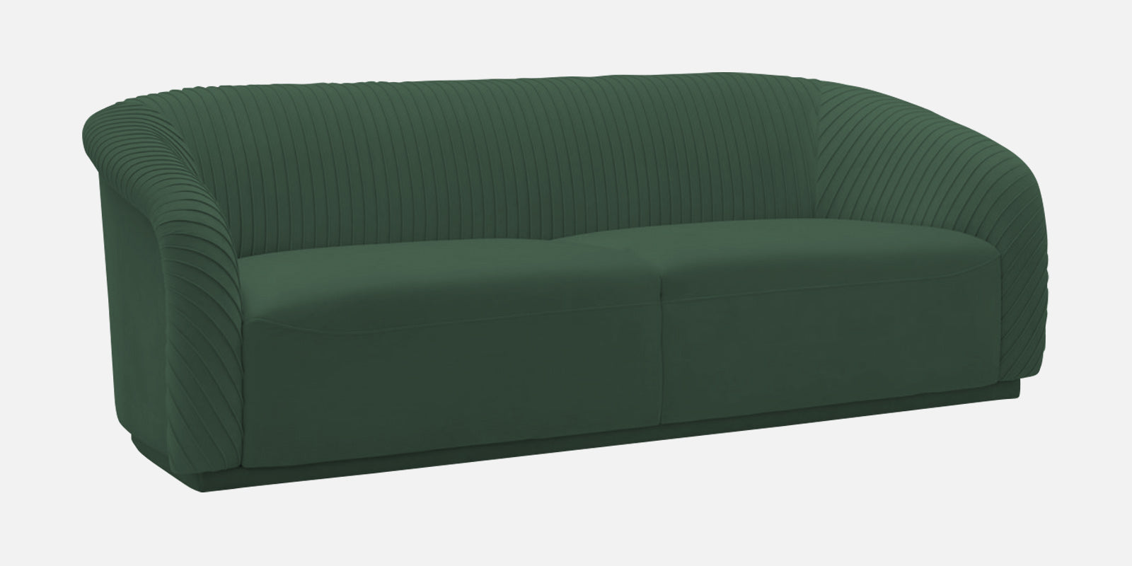 Yara Velvet Fabric 3 Seater Sofa in Amazon Green Colour