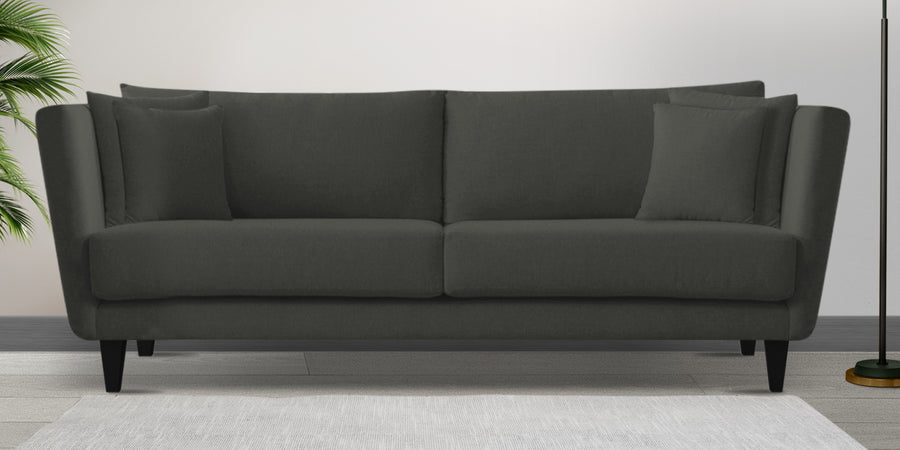 Norway Velvet 3 Seater Sofa In Hory Grey Colour - Febonic Living
