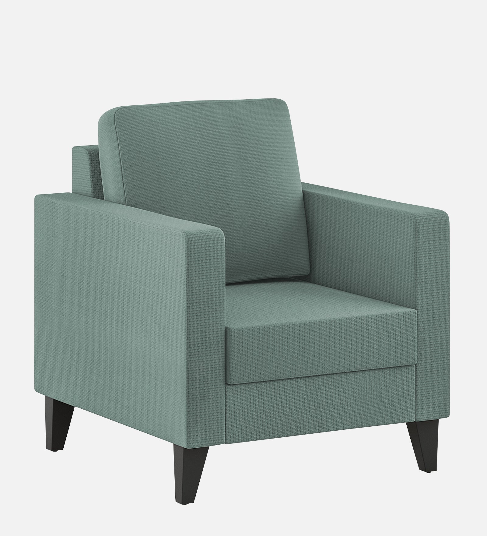 Nori Fabric 1 Seater Sofa In Suka Blue Colour