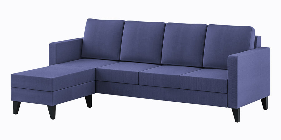 Nori Fabric Rhs Sectional Sofa 3 Lounger In Slate Blue Colour - Febonic Living