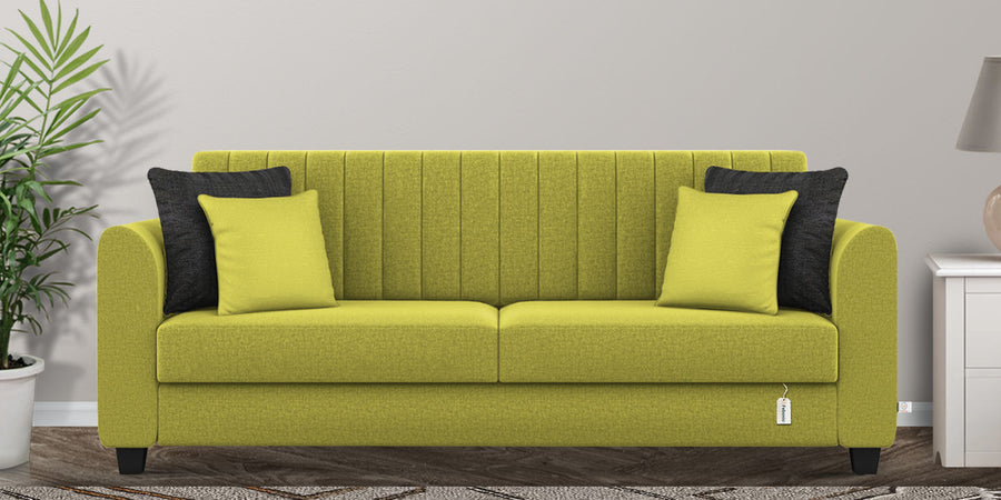 Cosmic Fabric 3 Seater Sofa In Parrot Green Colour - Febonic Living
