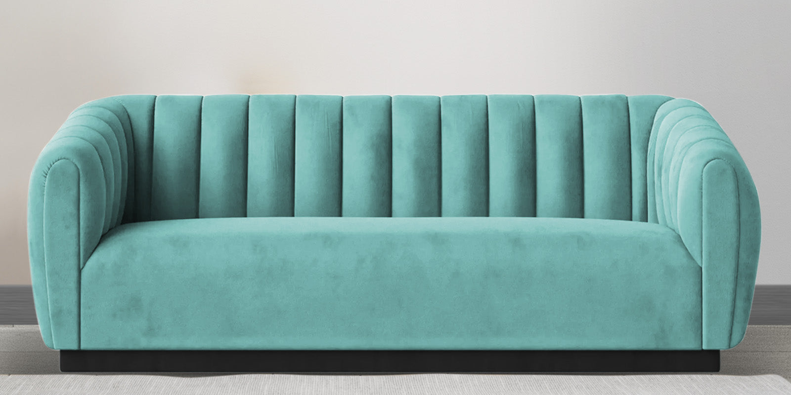 Ferry Velvet 3 Seater Sofa in Barmunda Aqua Colour