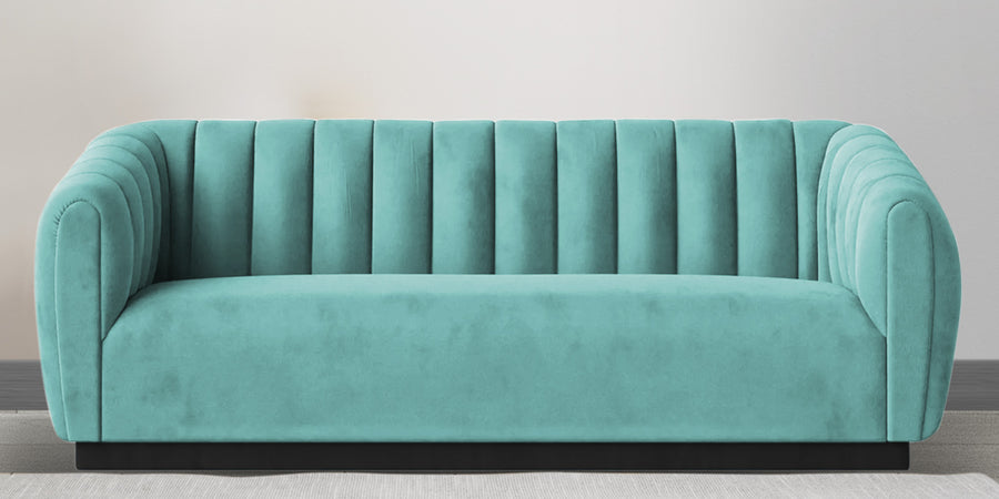 Ferry Velvet 3 Seater Sofa In Barmunda Aqua Colour - Febonic Living