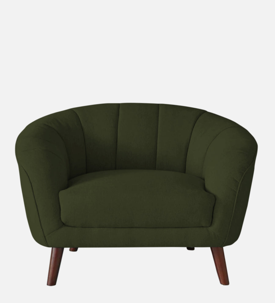 Benjamin Fabric 1 Seater Sofa In Olive Green Colour - Febonic Living