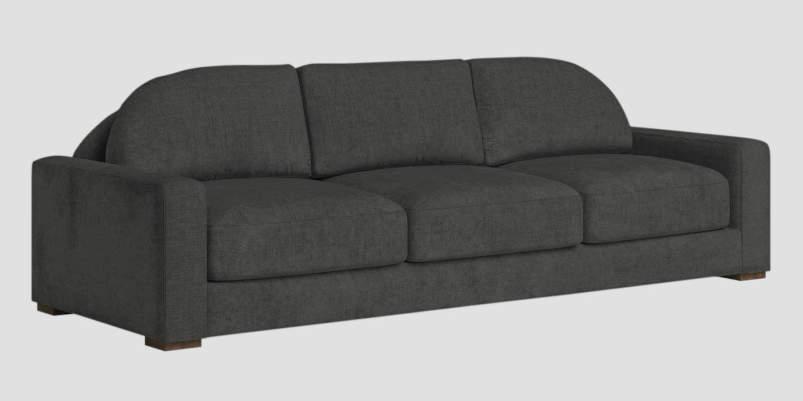 Dara Fabric 3 Seater Sofa In Charcoal Grey Colour