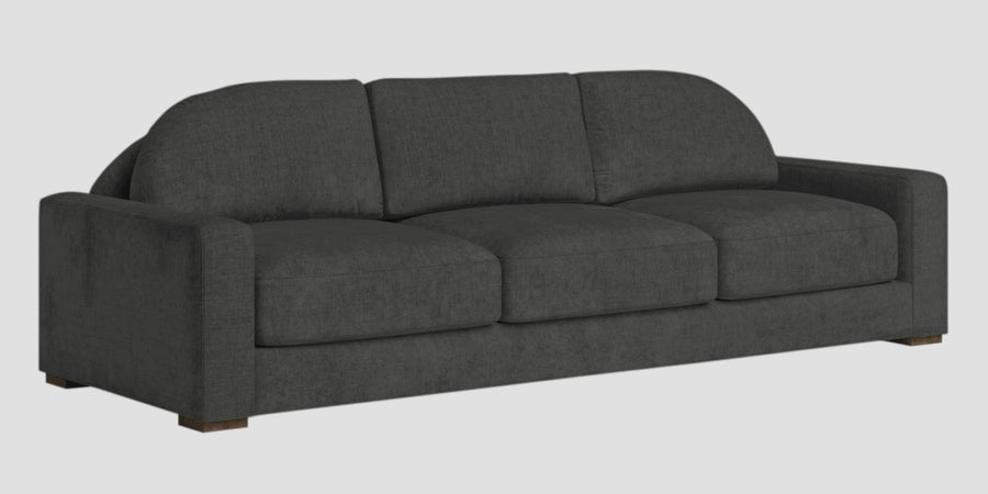Dara Fabric 3 Seater Sofa In Charcoal Grey Colour - Febonic Living