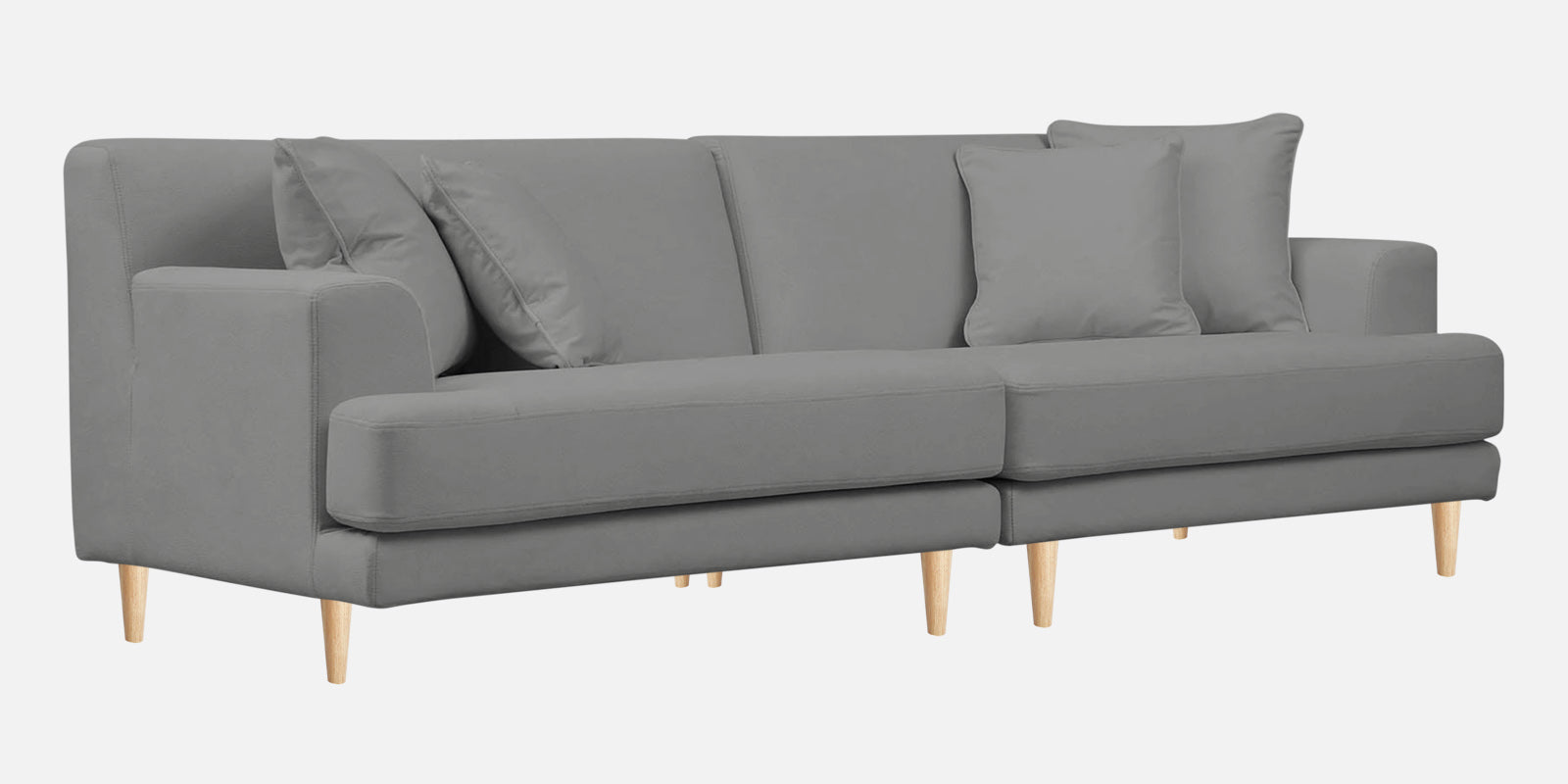 Woody Fabric 4 Seater Sofa in Concrete Grey Colour