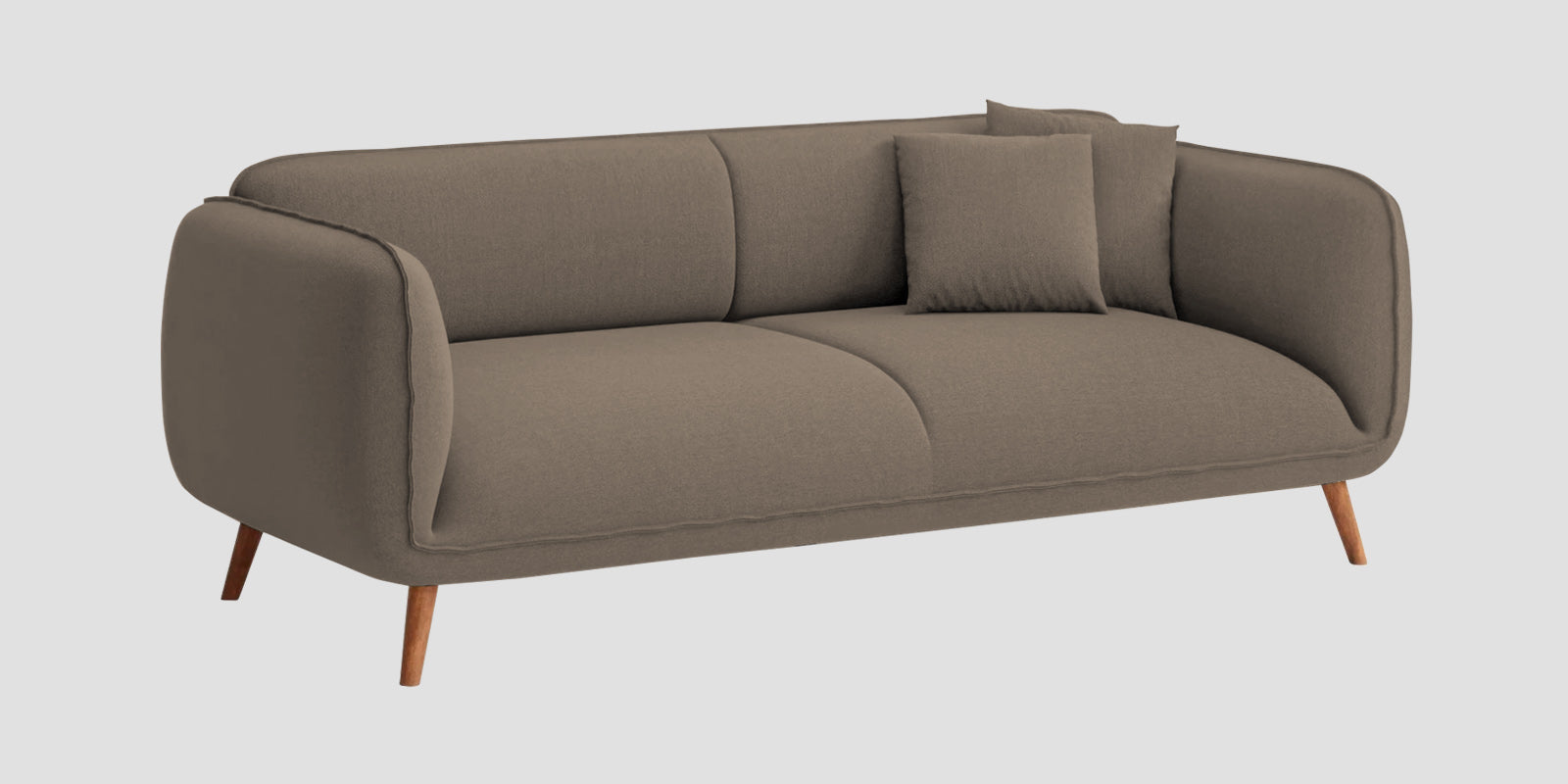 Zia Fabric 3 Seater Sofa In Hazel Beige Colour