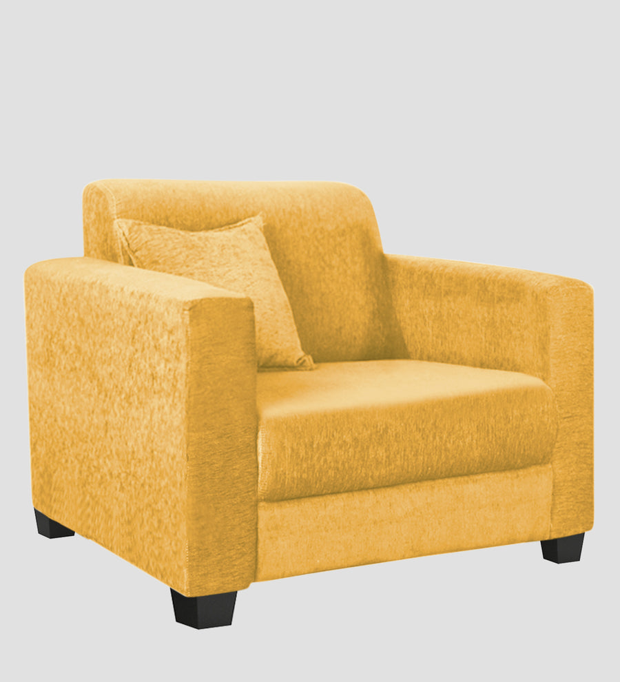 Nebula Fabric 1 Seater Sofa In Bold Yellow Colour - Febonic Living