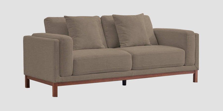 Borry Fabric 3 Seater Sofa In Hazel Beige Colour - Febonic Living