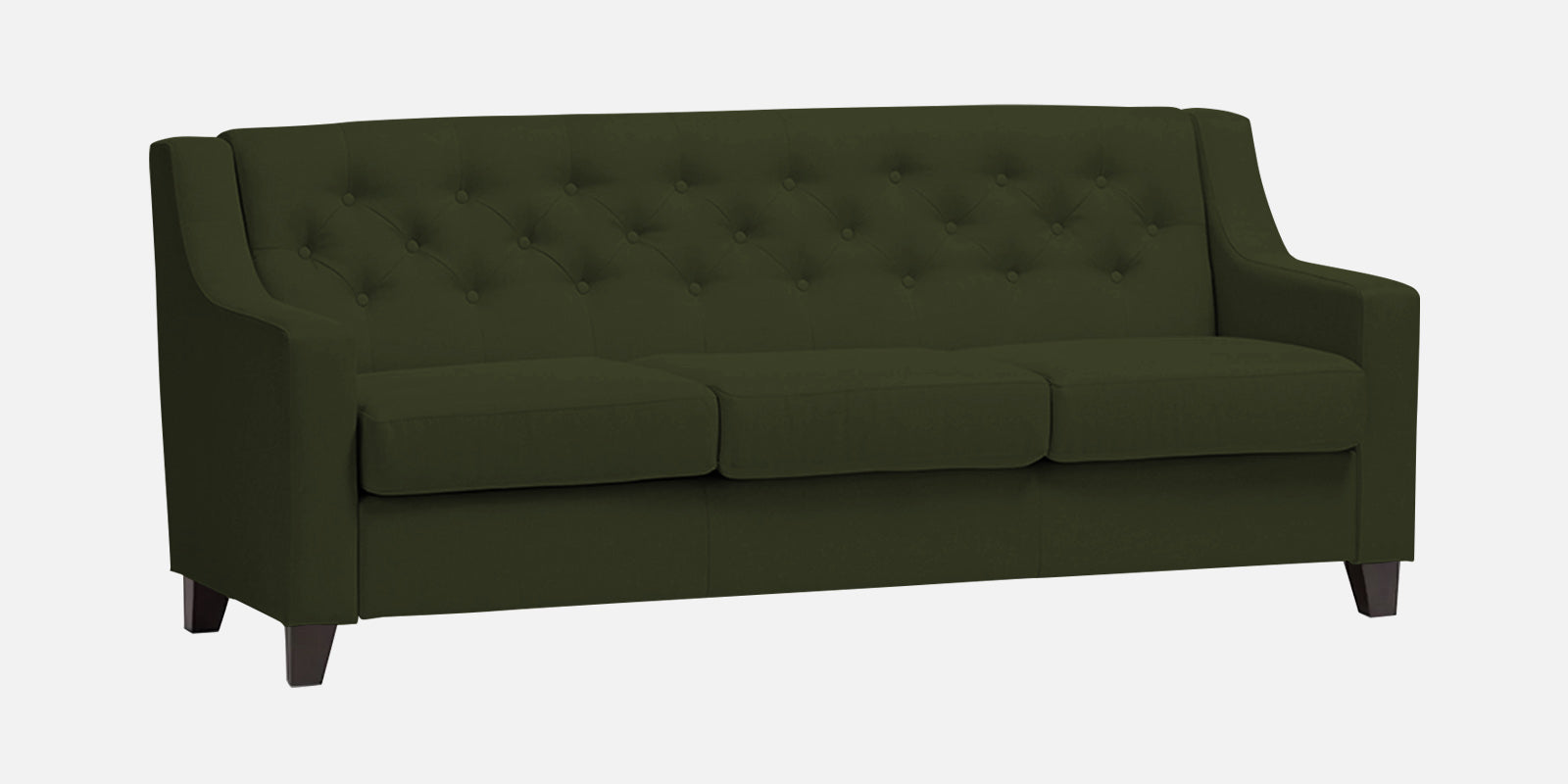 Baidy Fabric 3 Seater Sofa in Olive Green Colour