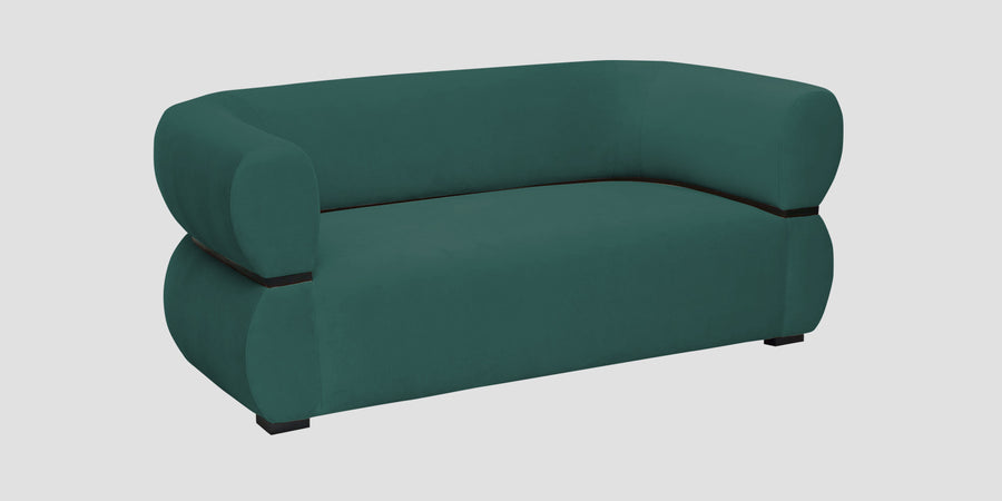 Kula Velvet 2 Seater Sofa In Pine Green Colour - Febonic Living
