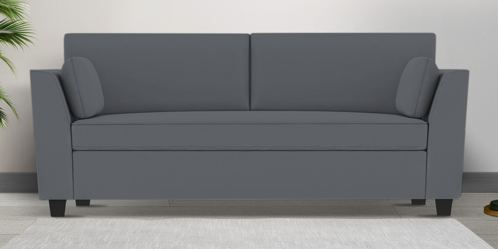 Bristo Velvet 3 Seater Sofa in pubble grey Colour With Storage