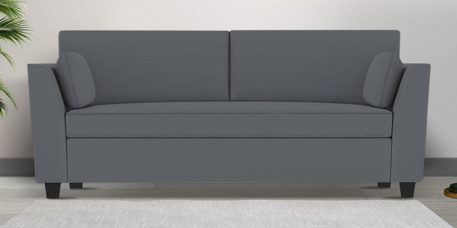Bristo Velvet 3 Seater Sofa In Pubble Grey Colour With Storage - Febonic Living